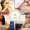 川口春奈が一人でビールを楽しむ「ぼっち飲み」シリーズのコラージュ画像。左側では、真剣な表情でお酒を傾ける彼女が映し出されており、右側ではリラックスした様子で食事を楽しむ姿が描かれています。